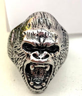 Wholesale Gorilla face metal biker ring (sold by the piece)
